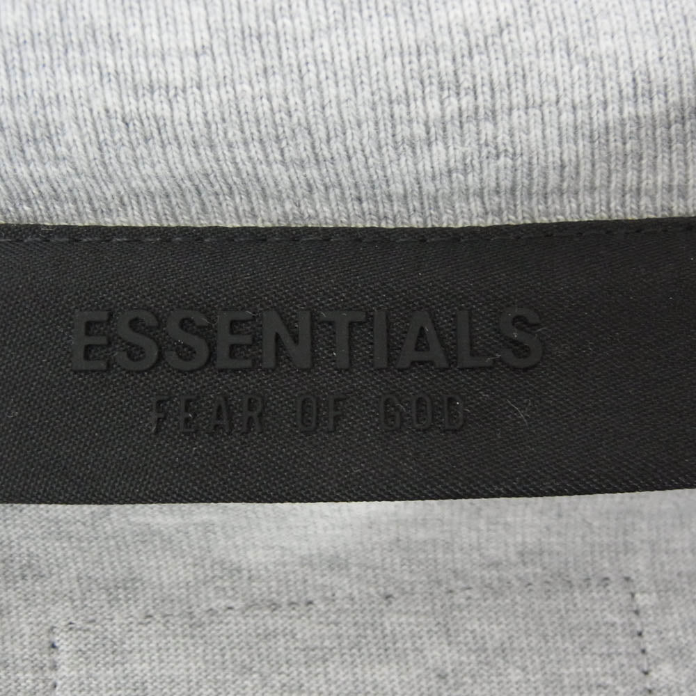 FEAR OF GOD フィアオブゴッド ESSENTIALS エッセンシャルズ フロントラバー ロゴ 半袖 Tシャツ カットソー グレー系 S【中古】