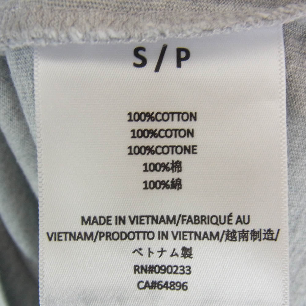 FEAR OF GOD フィアオブゴッド ESSENTIALS エッセンシャルズ フロントラバー ロゴ 半袖 Tシャツ カットソー グレー系 S【中古】