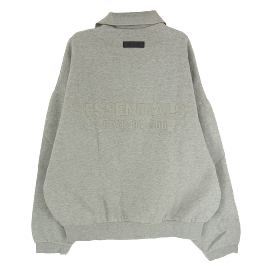 FEAR OF GOD フィアオブゴッド ESSENTIALS エッセンシャルズ バックラバーロゴ ポロ スウェット トレーナー グレー系 S【中古】
