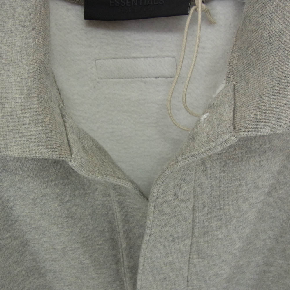 FEAR OF GOD フィアオブゴッド ESSENTIALS エッセンシャルズ バックラバーロゴ ポロ スウェット トレーナー グレー系 S【中古】