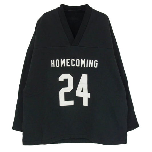 FEAR OF GOD フィアオブゴッド 83123432205 ESSENTIALS エッセンシャルズ ナンバリングホッケー ジャージ Vネック ブラック系 S【中古】