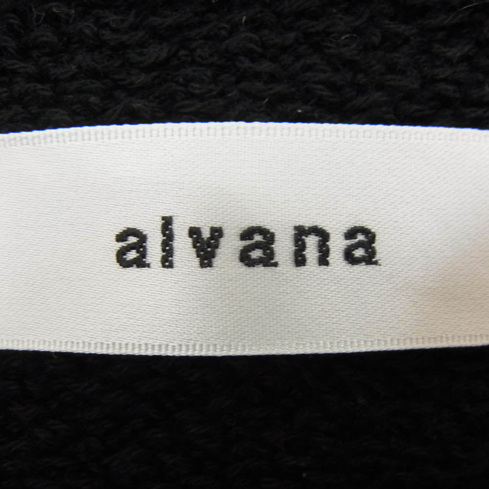ALVANA アルヴァナ クルーネック コットン 無地 スウェット トレーナー ブラック系 4【中古】