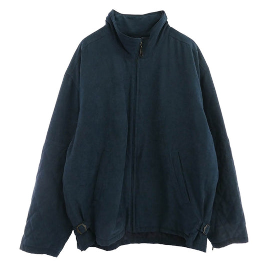Christian Dior クリスチャンディオール BJS-2904 MONSIEUR ムッシュ 中綿 フェイクスエード スタンドカラー キルティング ジャケット ブルー系 L【中古】