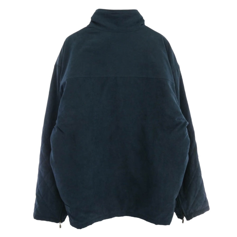 Christian Dior クリスチャンディオール BJS-2904 MONSIEUR ムッシュ 中綿 フェイクスエード スタンドカラー キルティング ジャケット ブルー系 L【中古】