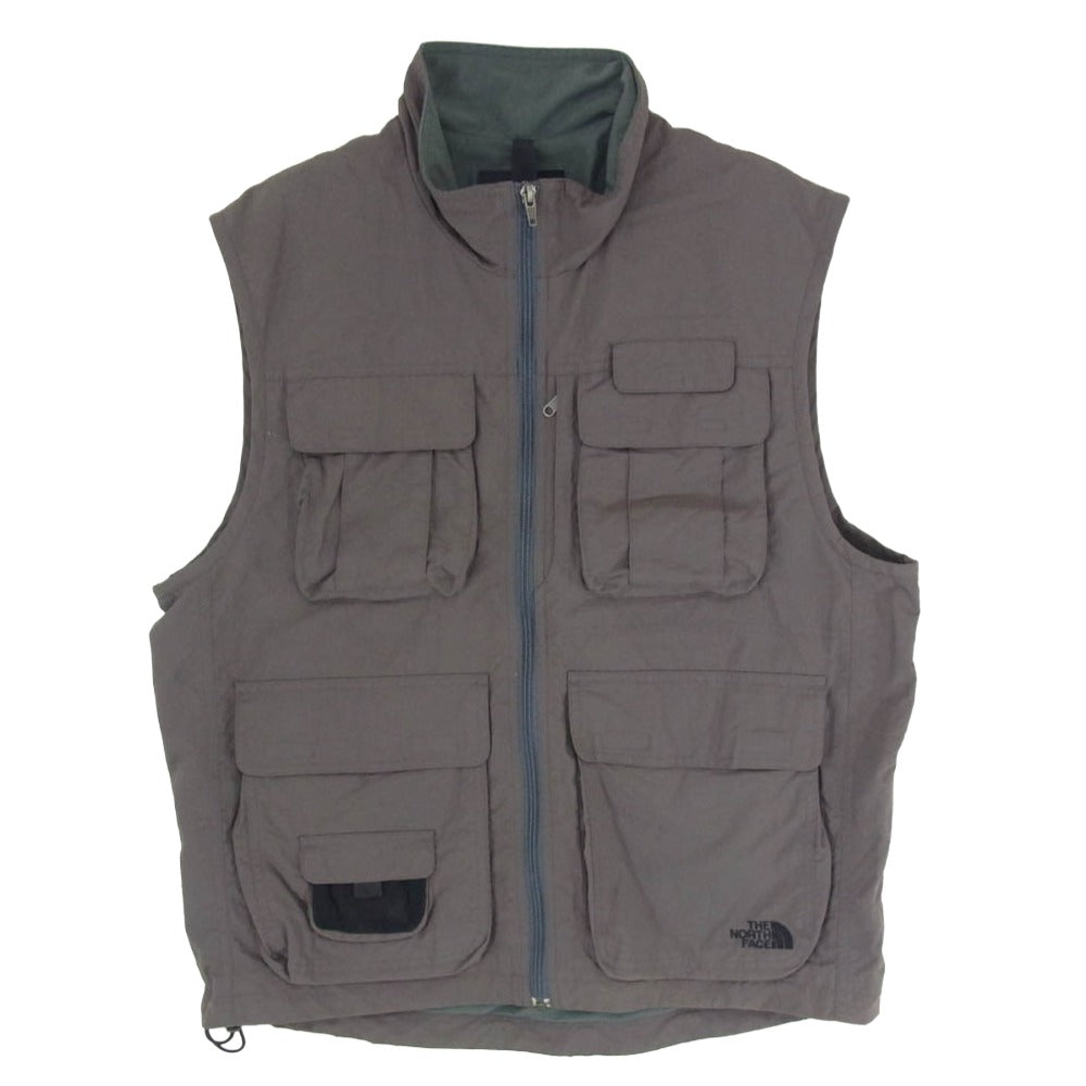 THE NORTH FACE ノースフェイス NP16306 ナイロン フィッシングベスト グレー系 L【中古】
