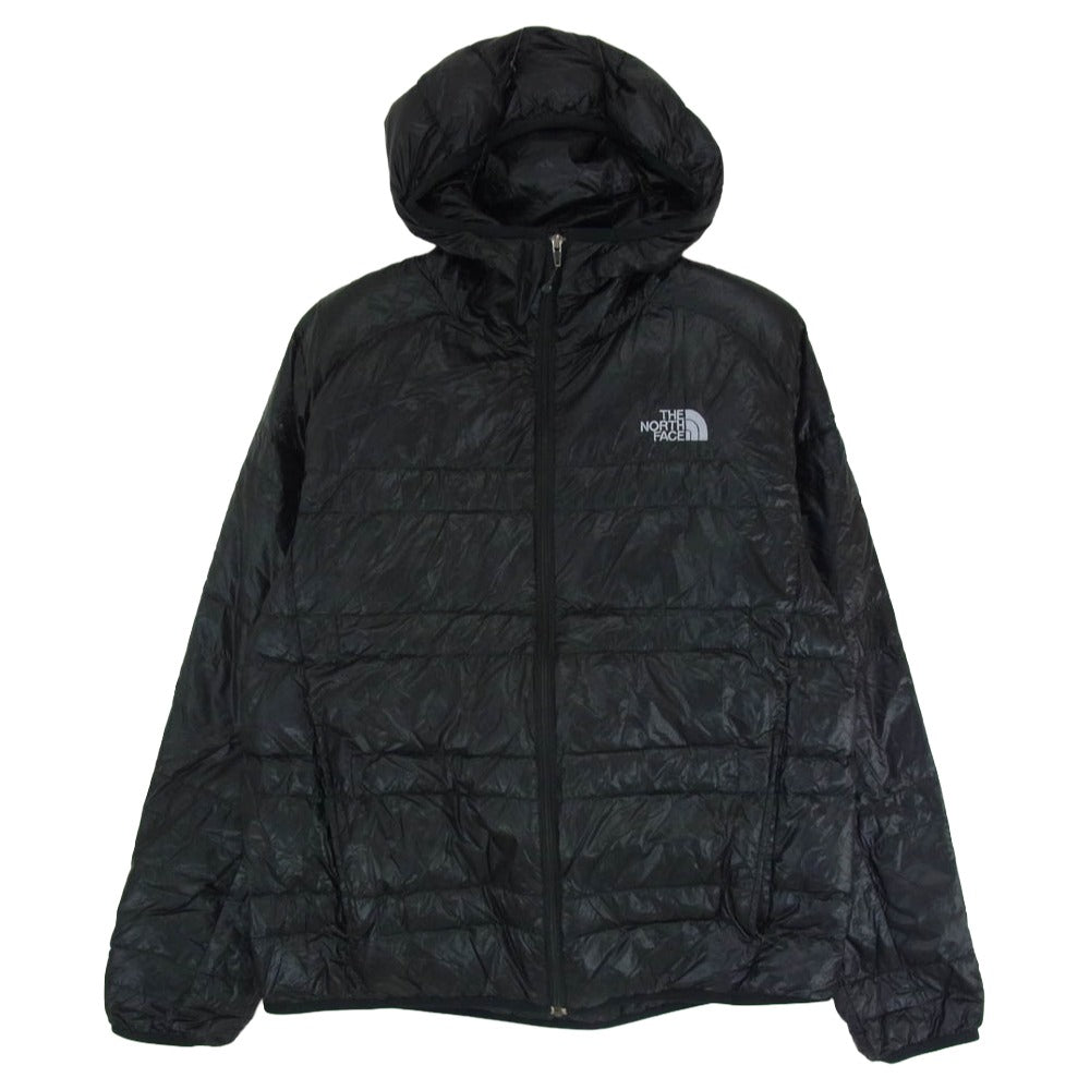 THE NORTH FACE ノースフェイス NDW18071 LIGHT HEAT HOODIE ライトヒートフーディー SUMMIT SERIES サミットシリーズ ダウン ジャケット ブラック系 XL【中古】