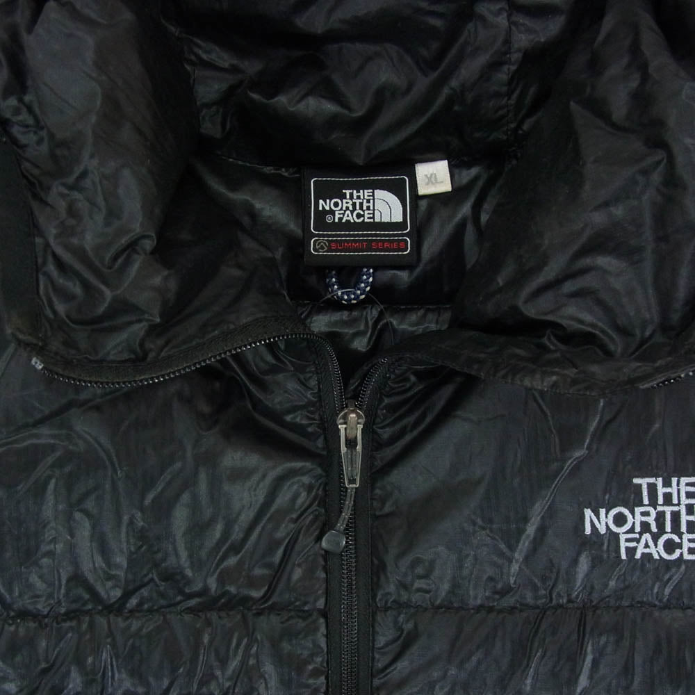 THE NORTH FACE ノースフェイス NDW18071 LIGHT HEAT HOODIE ライトヒートフーディー SUMMIT SERIES サミットシリーズ ダウン ジャケット ブラック系 XL【中古】