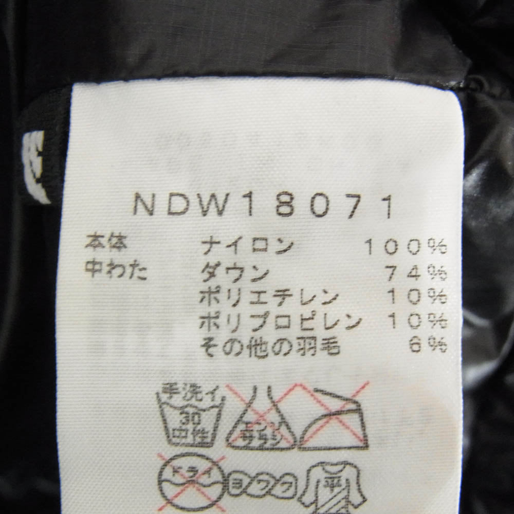 THE NORTH FACE ノースフェイス NDW18071 LIGHT HEAT HOODIE ライトヒートフーディー SUMMIT SERIES サミットシリーズ ダウン ジャケット ブラック系 XL【中古】