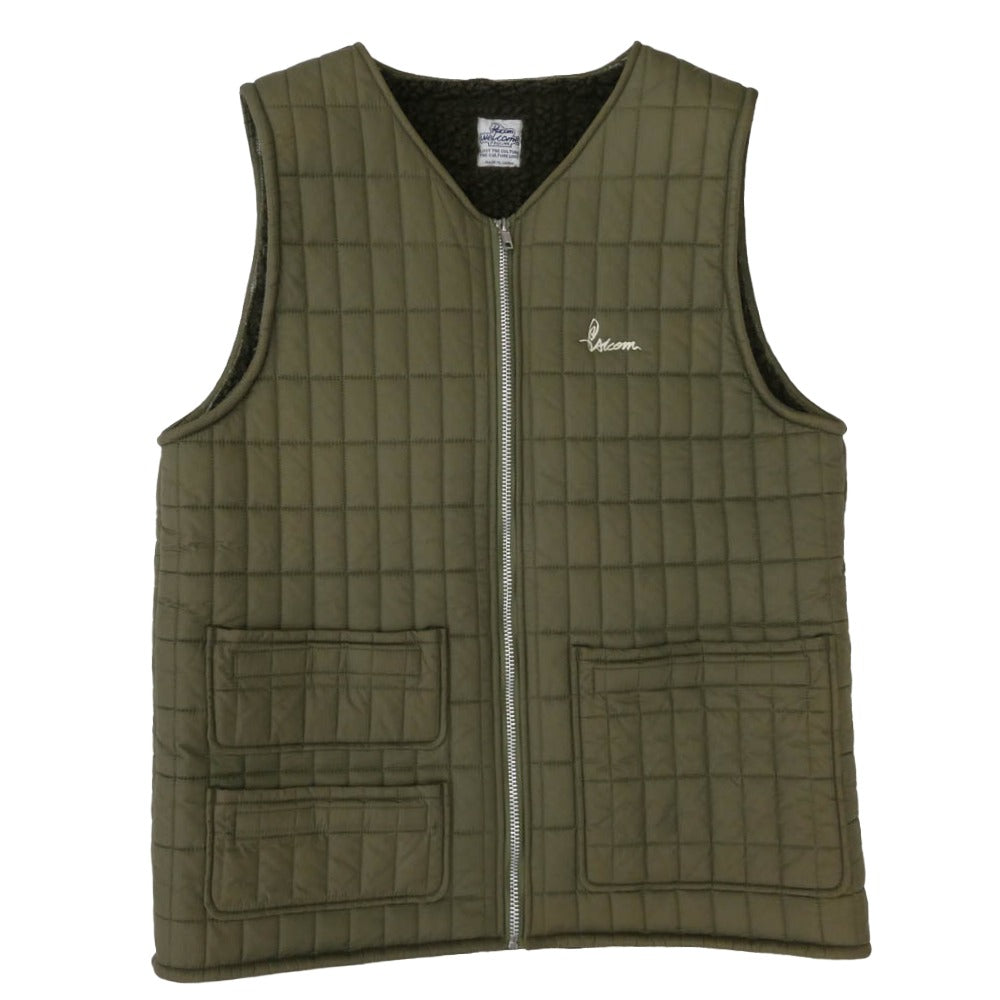 Psicom サイコム God like Vest ゴッド ライク 内ボア ベスト カーキ系 M【中古】