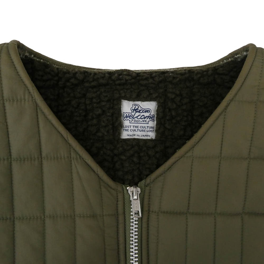 Psicom サイコム God like Vest ゴッド ライク 内ボア ベスト カーキ系 M【中古】