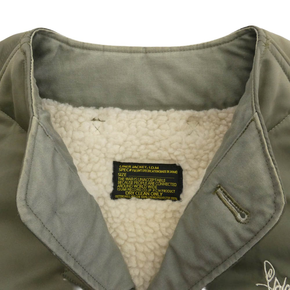 ほぼ未使用 psicom サイコム ナイロンジャケット S Psicom サイコム DSE Nylon jacket 内ボア ナイロン ジャケット カーキ