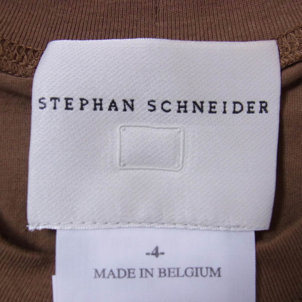 STEPHAN SCHNEIDER ステファンシュナイダー 柄切替 半袖 Tシャツ カットソー ブラウン系 4【中古】