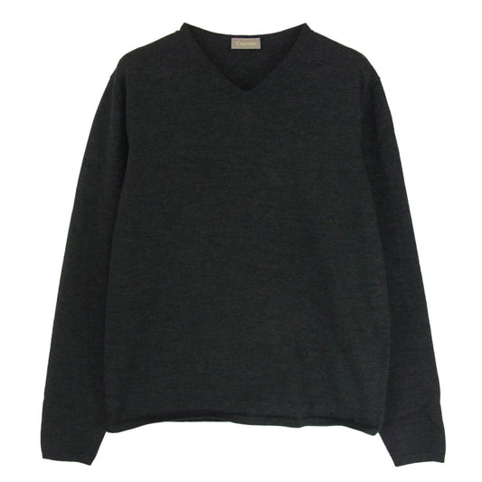 CRUCIANI クルチアーニ Vネック ウール ニット セーター グレー系 48【中古】