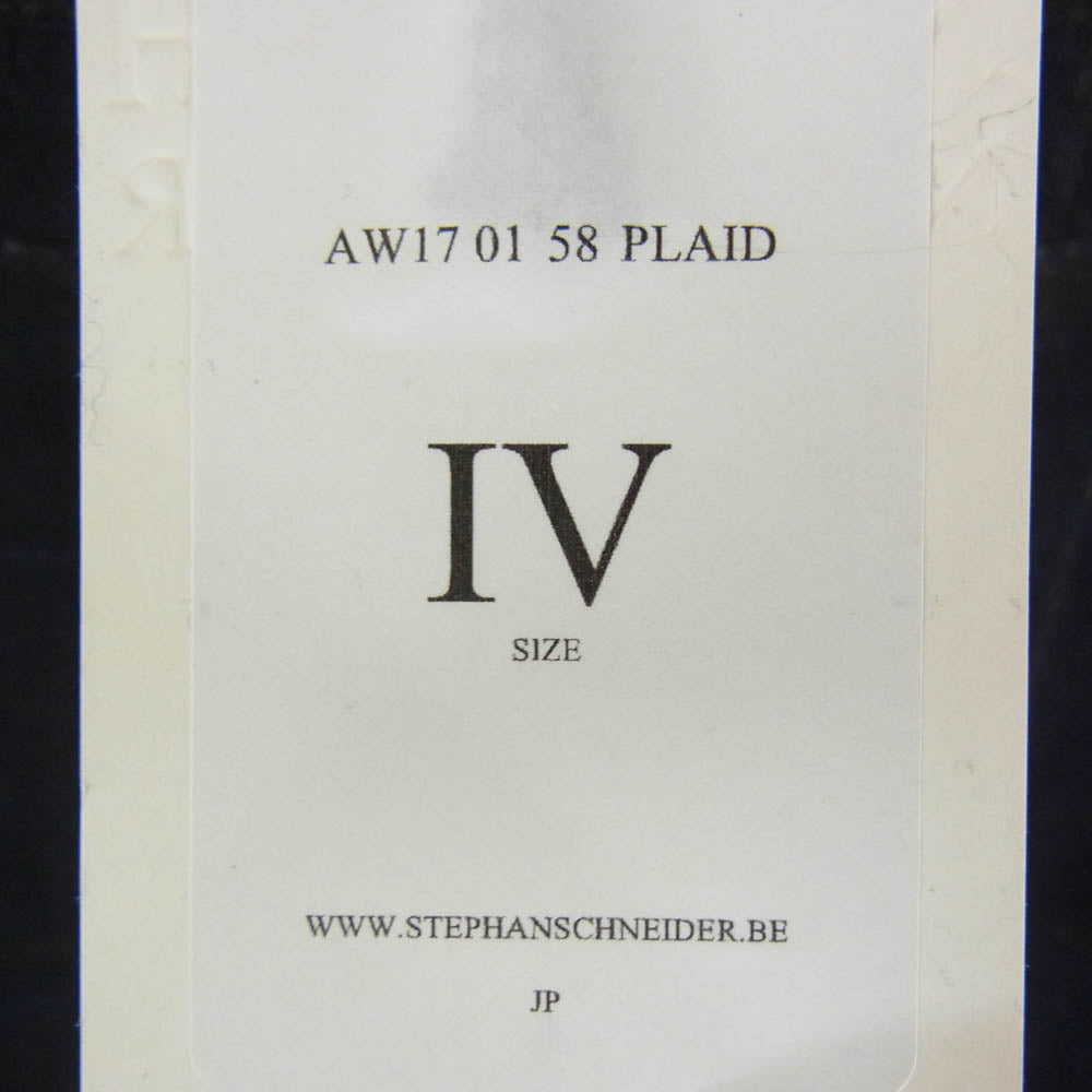 STEPHAN SCHNEIDER ステファンシュナイダー 長袖 チェック ナイロン混 ウール シャツ ブラック系 4【中古】