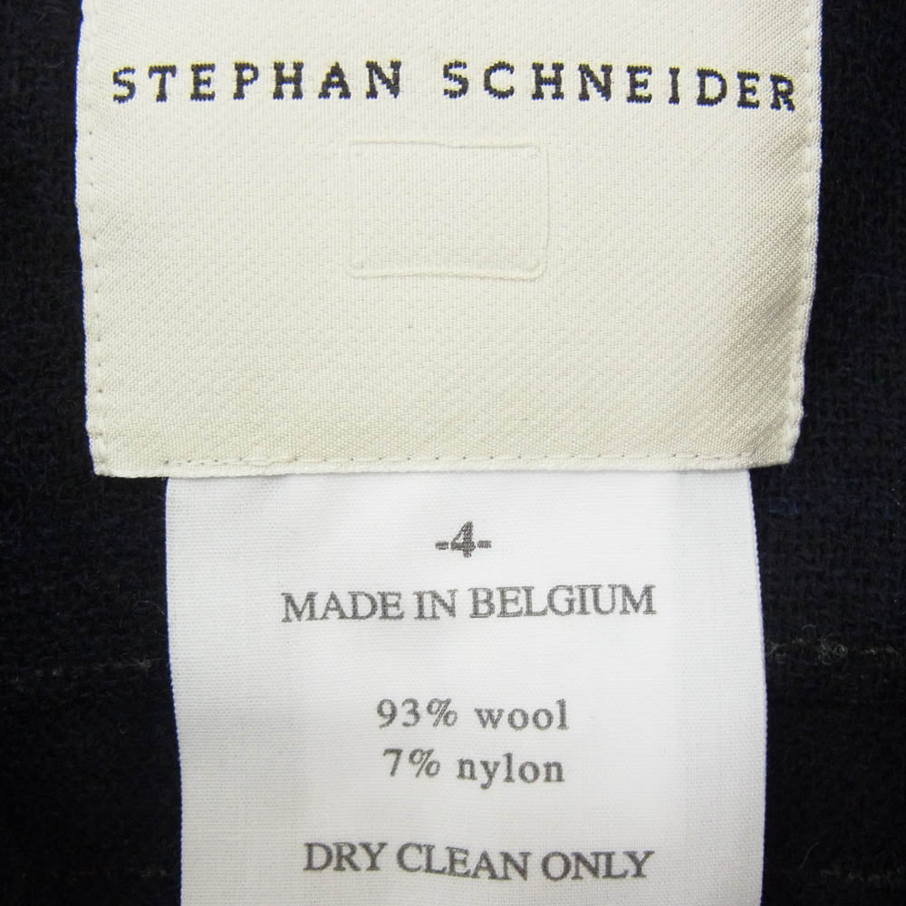 STEPHAN SCHNEIDER ステファンシュナイダー 長袖 チェック ナイロン混 ウール シャツ ブラック系 4【中古】
