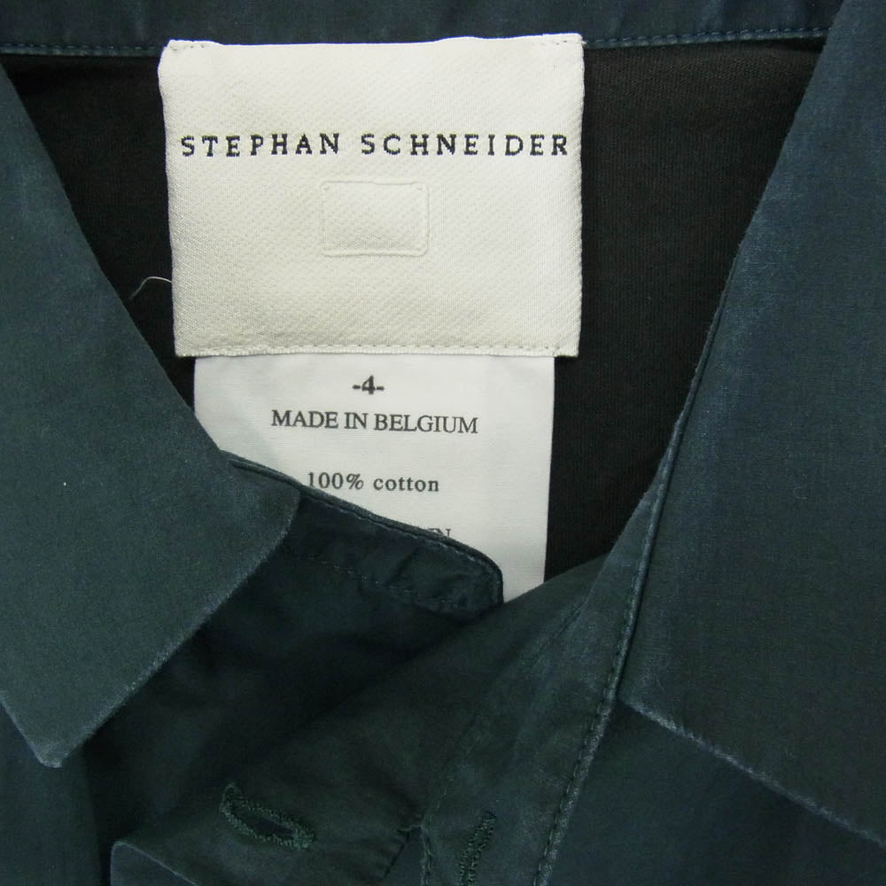 STEPHAN SCHNEIDER ステファンシュナイダー 前後切替 コットン 半袖 シャツ グリーン系 4【中古】