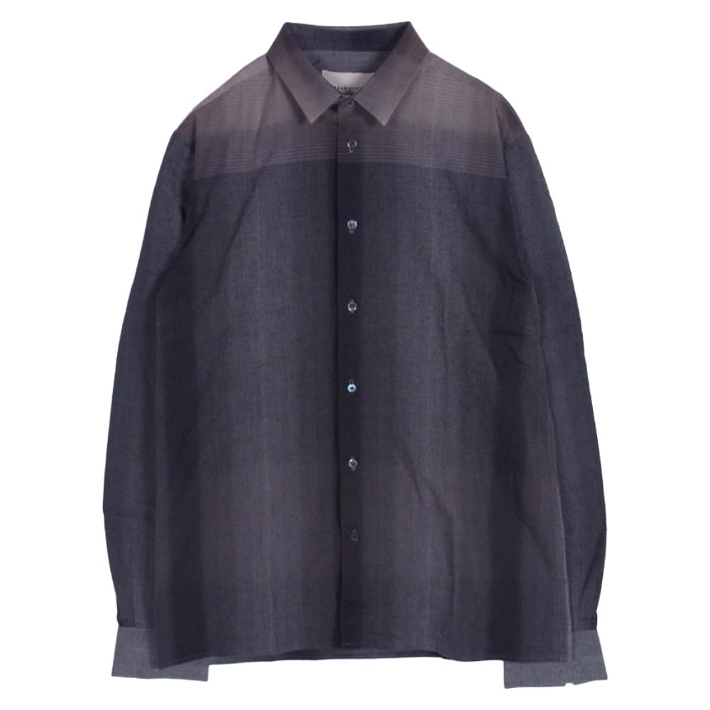 STEPHAN SCHNEIDER ステファンシュナイダー 総柄 コットン レギュラーカラー 長袖 シャツ グレー系 4【中古】