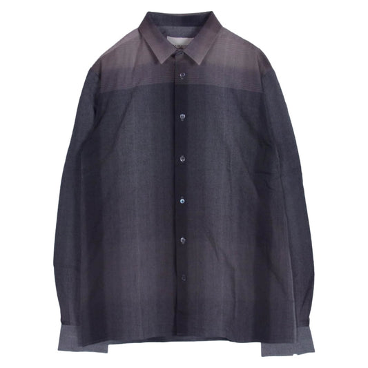 STEPHAN SCHNEIDER ステファンシュナイダー 総柄 コットン レギュラーカラー 長袖 シャツ グレー系 4【中古】