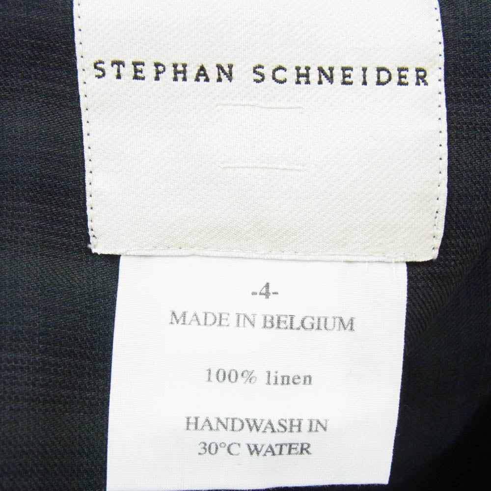 STEPHAN SCHNEIDER ステファンシュナイダー リネン スラックス パンツ ネイビー系 4【中古】