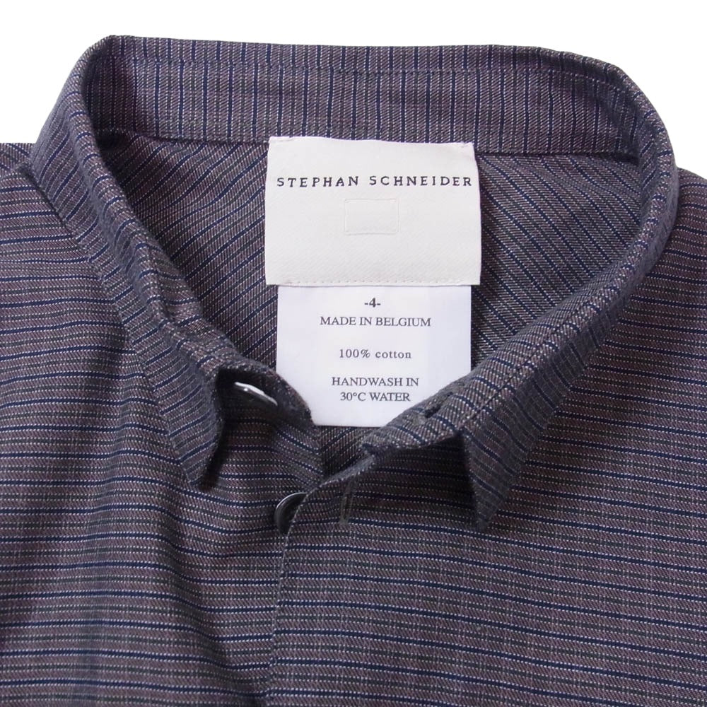 STEPHAN SCHNEIDER ステファンシュナイダー ジップポケット 長袖 シャツ チャコール系 4【中古】
