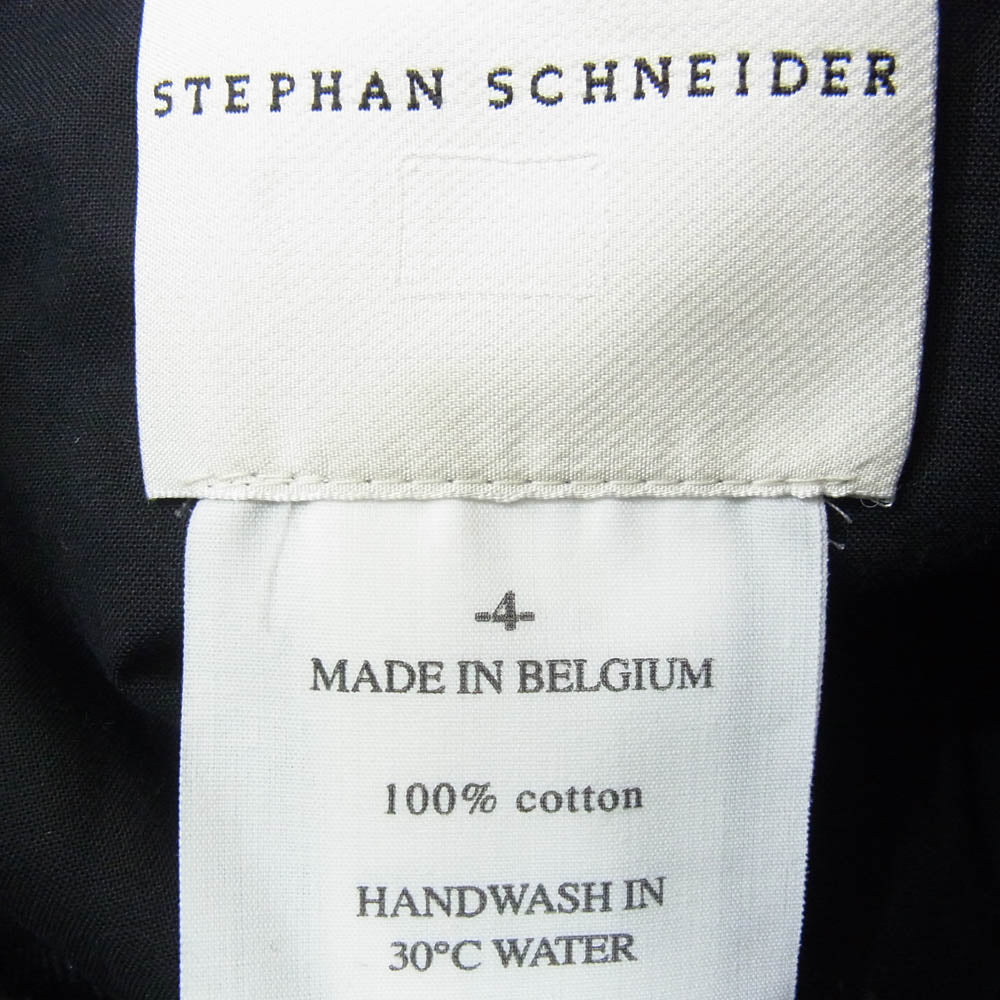 STEPHAN SCHNEIDER ステファンシュナイダー ベルギー製 コットン ボタンフライ センタークリース テーパード スラックスパンツ グレー系 4【中古】