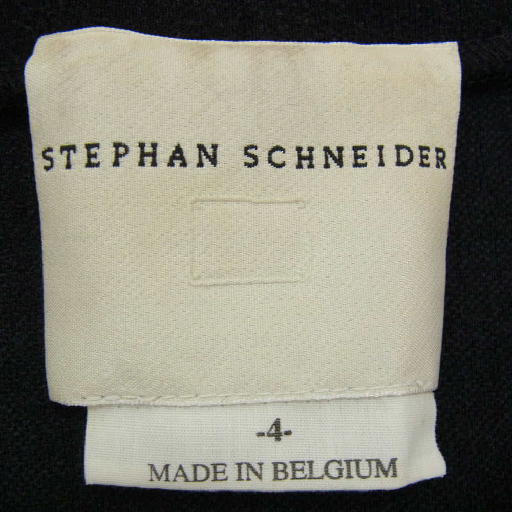 STEPHAN SCHNEIDER ステファンシュナイダー 異素材切替 ウール ニット カットソー ブラック系 4【中古】