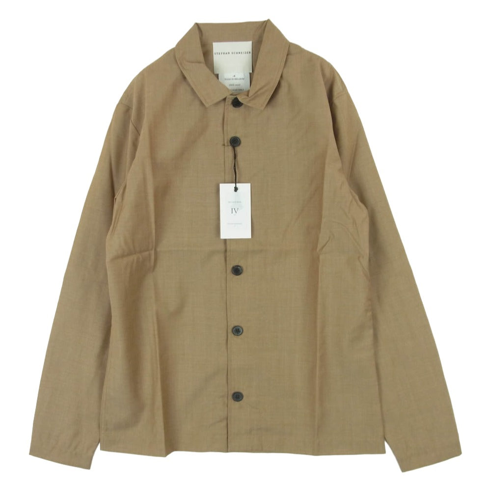 ステファンシュナイダー 15SS ベルギー製 シャンブレー 長袖 シャツ ライトブラウン系 4【極上美品】【中古】