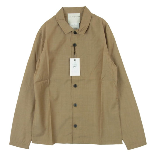 ステファンシュナイダー 15SS ベルギー製 シャンブレー 長袖 シャツ ライトブラウン系 4【極上美品】【中古】
