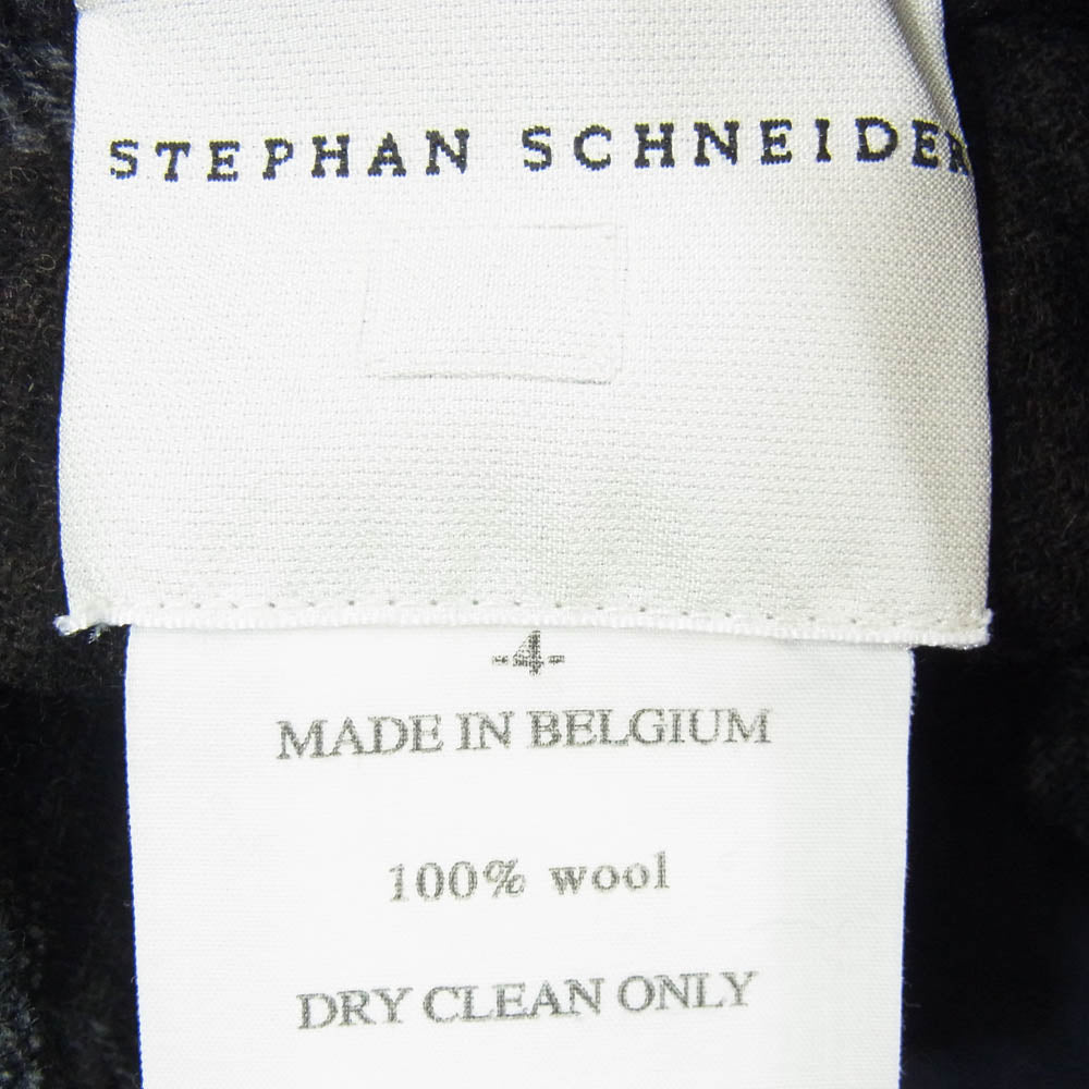 STEPHAN SCHNEIDER ステファンシュナイダー 裾リブ ウール パンツ ブラック系 4【中古】