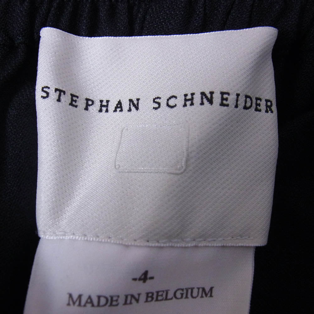 STEPHAN SCHNEIDER ステファンシュナイダー リネン ウールニット切替 イージー スラックス パンツ ブラック系 4【中古】