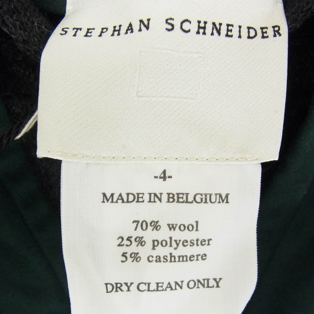 STEPHAN SCHNEIDER ステファンシュナイダー ベルギー製 カシミヤ混ウール ニット切替 ハイブリッド ライナー ジャケット カーディガン グリーン系 4【中古】