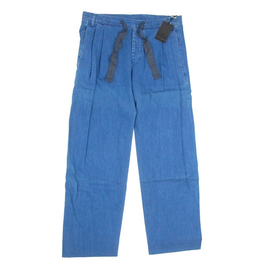 STEPHAN SCHNEIDER ステファンシュナイダー ベルギー製 2タック ワイドストレート デニムパンツ ジーンズ インディゴブルー系 4【中古】