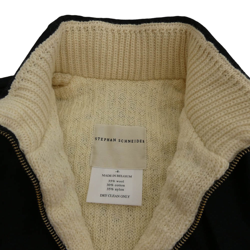 STEPHAN SCHNEIDER ステファンシュナイダー ニット ドッキング ジップアップ ジャケット ブルゾン ブラック系 4【中古】 STEPHAN SCHNEIDER ステファンシュナイダー ニット ドッキング ジップ