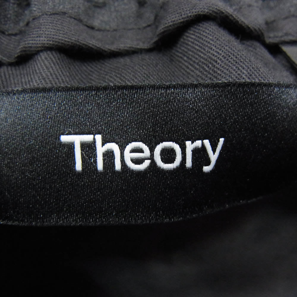 theory セオリー ウール スラックス ワイド パンツ ダークグレー系 28【美品】【中古】