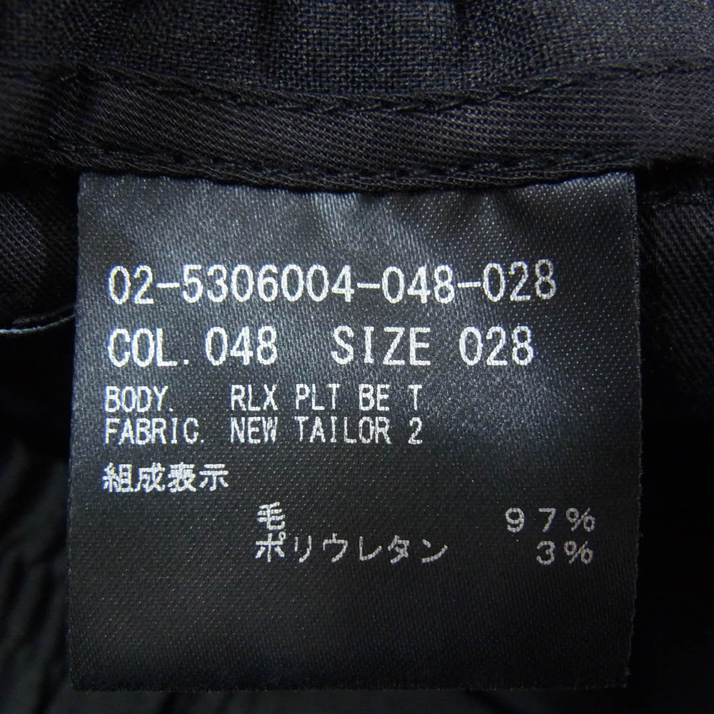 theory セオリー ウール スラックス ワイド パンツ ダークグレー系 28【美品】【中古】