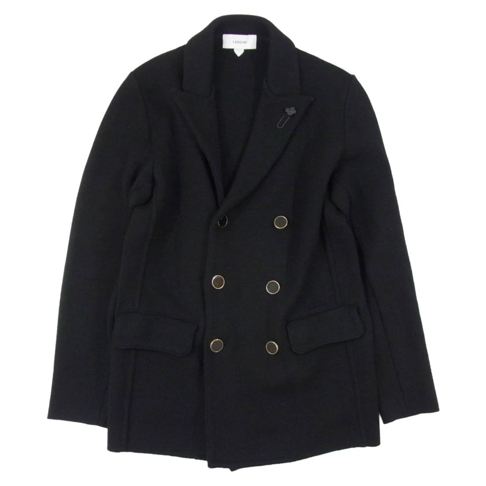 LARDINI ラルディーニ 24AW JALJMP02N 新型ブートニエール付き メタルボタン ウール ダブル ニット ジャケット ブラック系 XXS【中古】