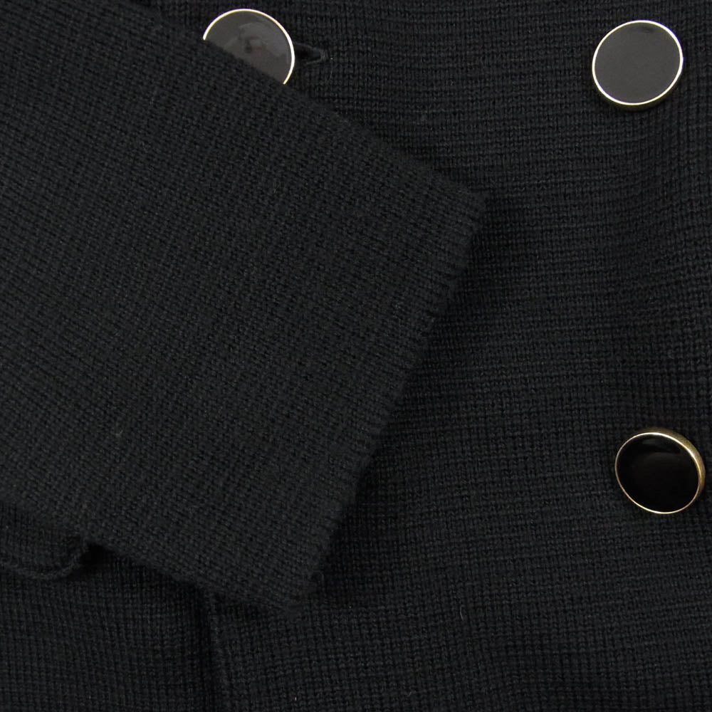 LARDINI ラルディーニ 24AW JALJMP02N 新型ブートニエール付き メタルボタン ウール ダブル ニット ジャケット ブラック系 XXS【中古】