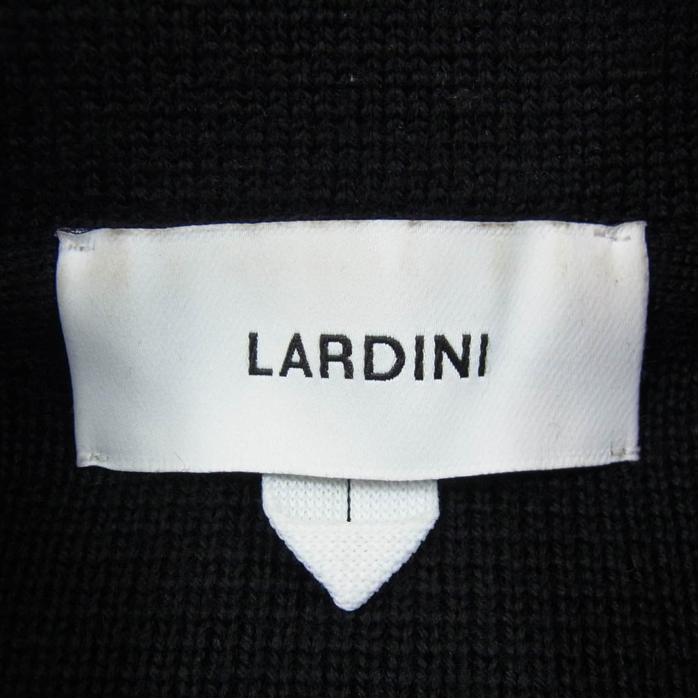 LARDINI ラルディーニ 24AW JALJMP02N 新型ブートニエール付き メタルボタン ウール ダブル ニット ジャケット ブラック系 XXS【中古】