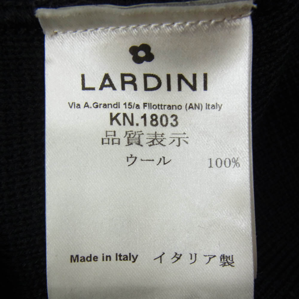 LARDINI ラルディーニ 24AW JALJMP02N 新型ブートニエール付き メタルボタン ウール ダブル ニット ジャケット ブラック系 XXS【中古】