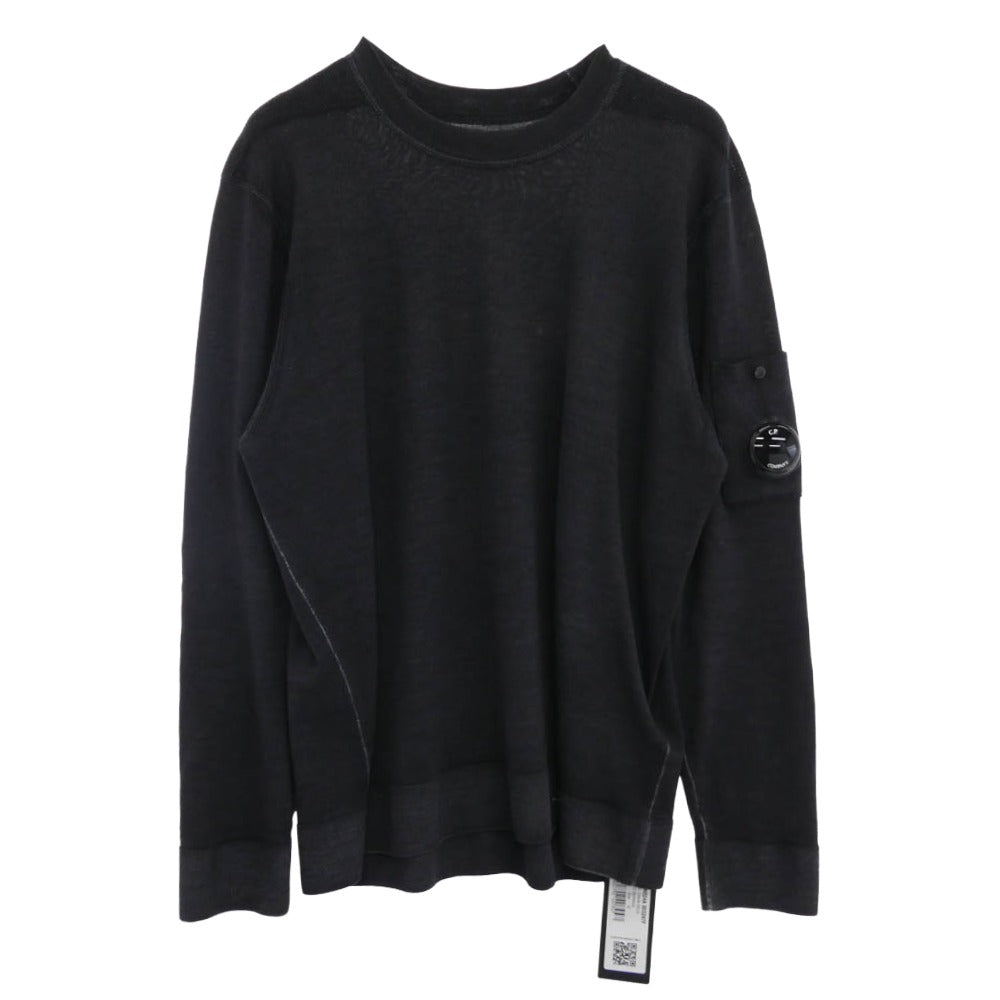 C.P.Company シーピーカンパニー 25AW 19CMKN024A-003247F KNITWEAR CREW NECK IN FAST DYED MERINOS ネック イン ファスト ダイ ウール クルーネック セーター チャコール系 M【中古】