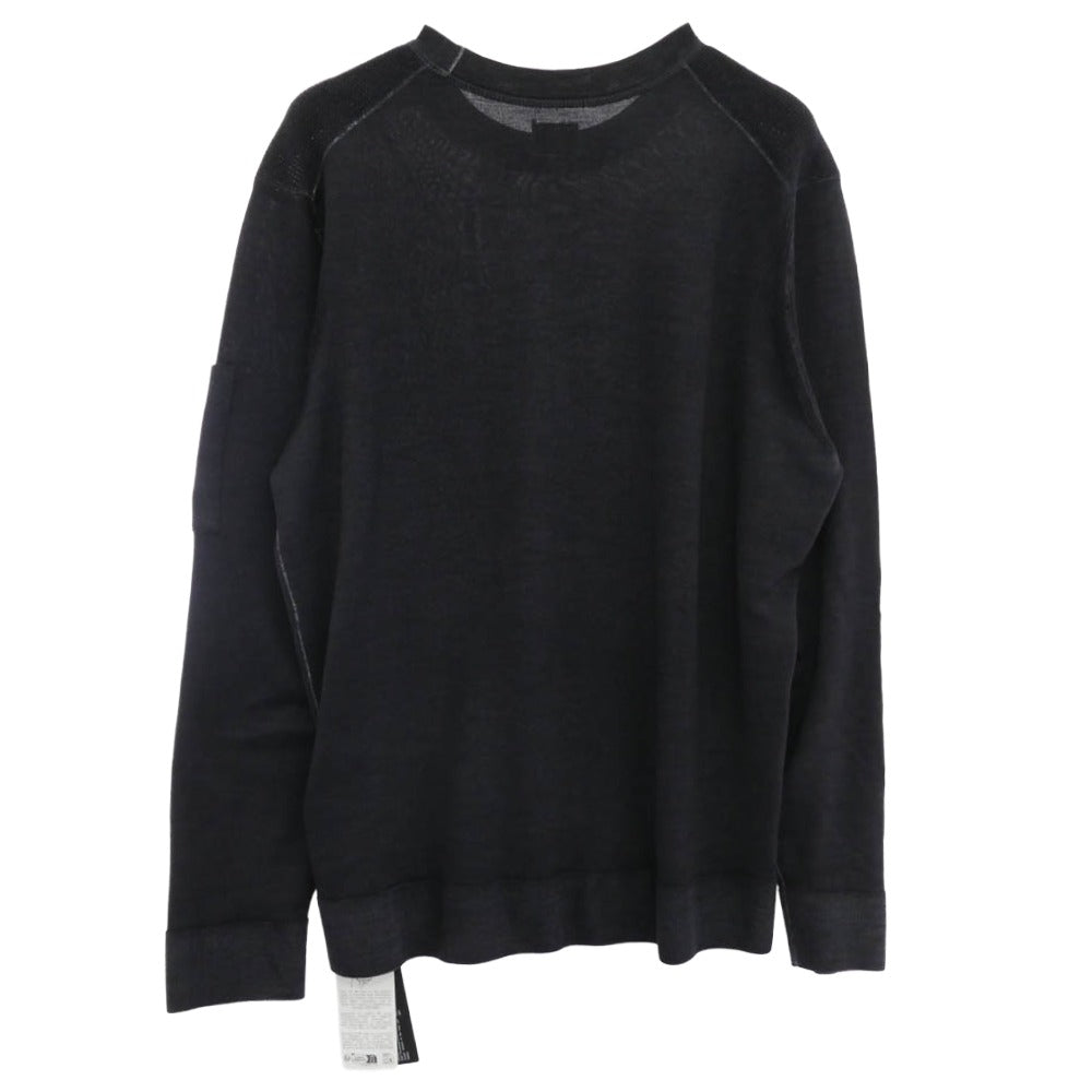 C.P.Company シーピーカンパニー 25AW 19CMKN024A-003247F KNITWEAR CREW NECK IN FAST DYED MERINOS ネック イン ファスト ダイ ウール クルーネック セーター チャコール系 M【中古】