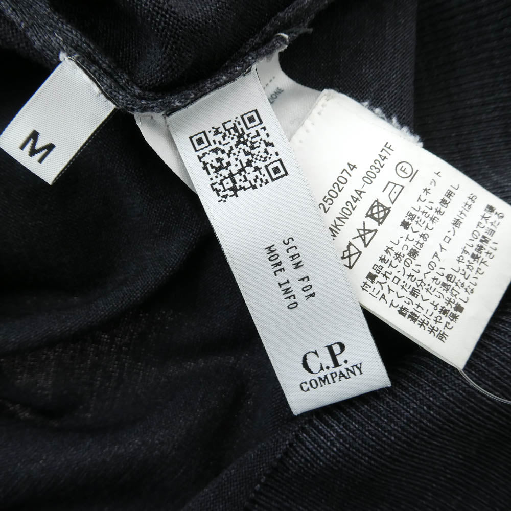 C.P.Company シーピーカンパニー 25AW 19CMKN024A-003247F KNITWEAR CREW NECK IN FAST DYED MERINOS ネック イン ファスト ダイ ウール クルーネック セーター チャコール系 M【中古】