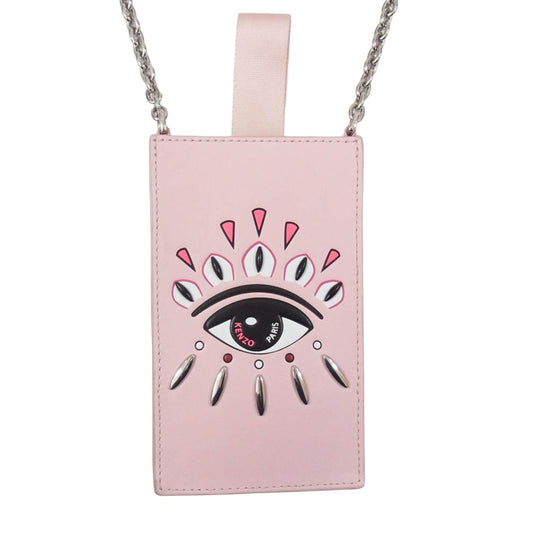 KENZO ケンゾー EYE PHON ON CHAIN スマホ チェーン ショルダー バッグ ピンク系【中古】