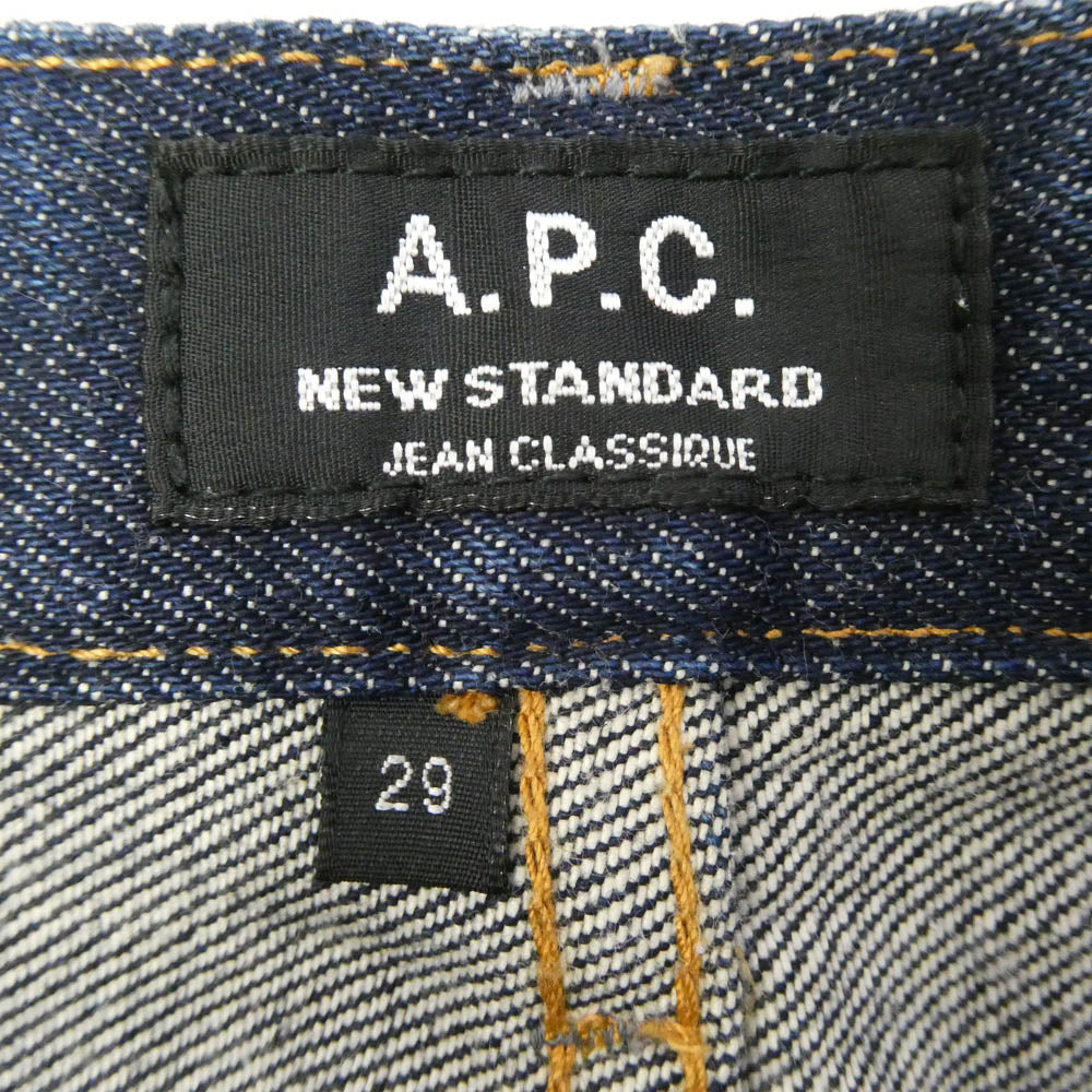 NEW STANDARD マカオ製 赤耳 ボタンフライ ストレート デニムパンツ インディゴブルー系 29【中古】