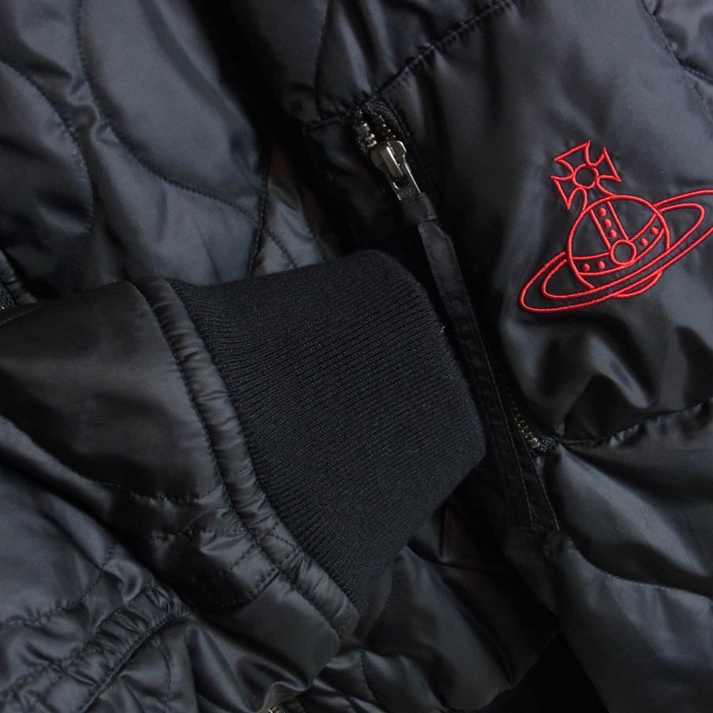 ヴィヴィアンウエストウッドレッドレーベル Love Bomber Jacket オーブ刺繍 キルティング ラブ ボンバー ジャケット ブラック系 M【中古】