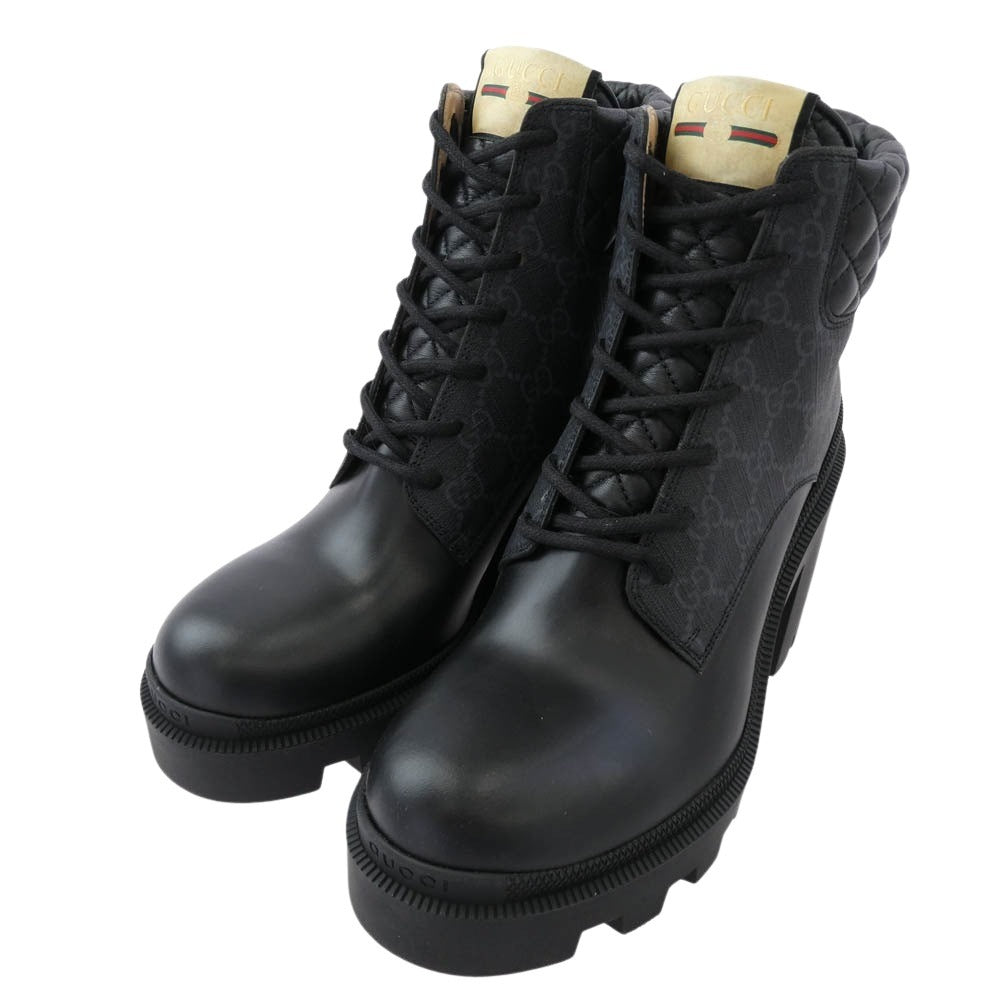 GUCCI グッチ 659691UC8101000 GG ankle boots GG ウィメンズ アンクル ブーツ ブラック系 40【極上美品】【中古】