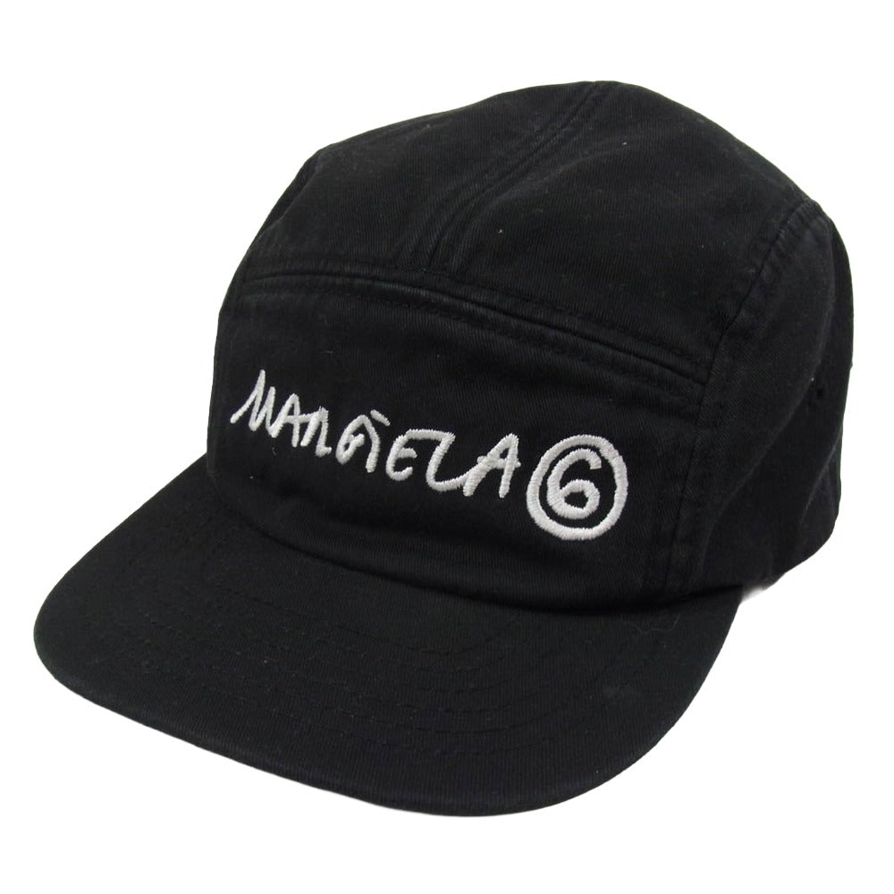 MAISON MARGIELA メゾンマルジェラ 22SS MM6 エムエムシックス ロゴ刺繍 キャンプ キャップ ブラック系 III【中古】