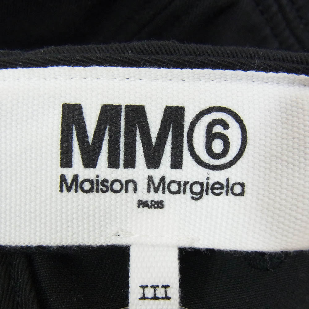 MAISON MARGIELA メゾンマルジェラ 22SS MM6 エムエムシックス ロゴ刺繍 キャンプ キャップ ブラック系 III【中古】 MAISON MARGIELA メゾンマルジェラ 22SS MM6 エムエムシックス ロゴ