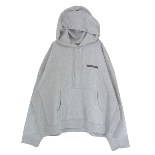 READY MADE レディメイド RE-CO-GY-00-00-285 BIG HOODIE LOGO ビッグ ロゴ フーディー パーカー グレー系 L【中古】
