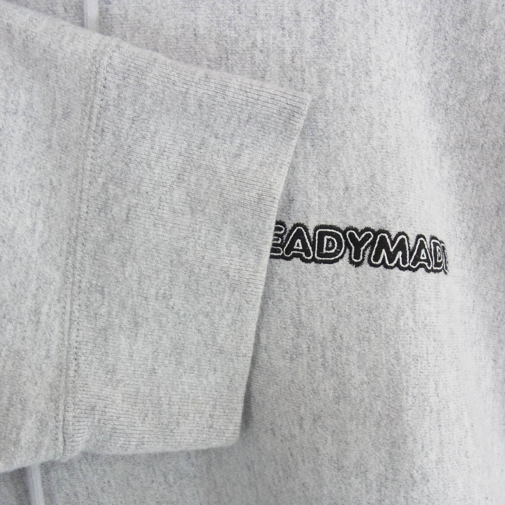 READY MADE レディメイド RE-CO-GY-00-00-285 BIG HOODIE LOGO ビッグ ロゴ フーディー パーカー グレー系 L【中古】